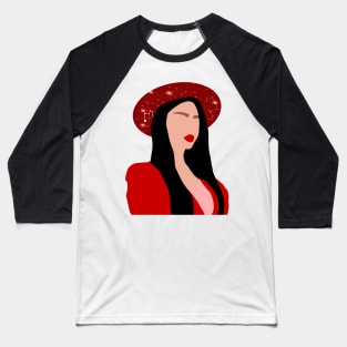 Red Lady 3 Baseball T-Shirt